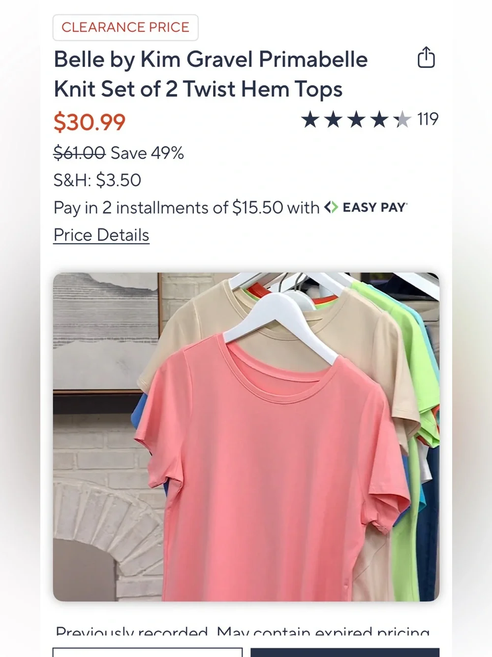 Belle by Kim Gravel Twisted hem tee - Picture 9 of 10